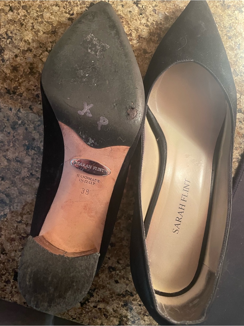 Sarah Flint Perfect Emma Black Suede and Leather 2 in Tortoise Block heels - Picture 12 of 14